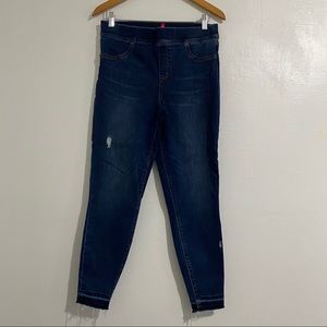 spanx distressed ankle skinny jeans